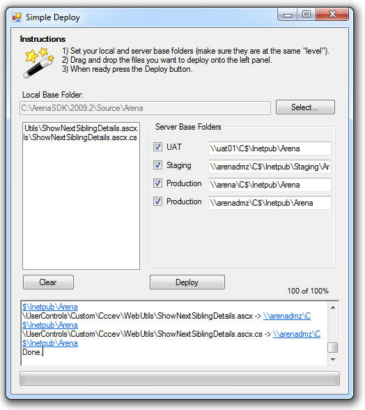 Simple Deploy Screenshot Simple Deploy Screenshot