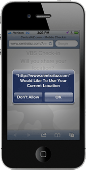 allow location allow location