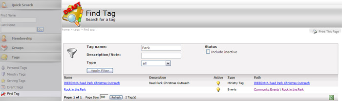 Tag Finder screenshot Tag Finder screenshot